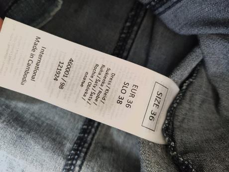 Riflové šaty, orsay,36 / s