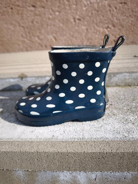 Tmavomodré bodkované gumáky playshoes 23, playshoes,23