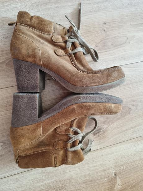 Semišové kožené topànky, 37