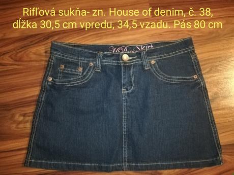 Džínsová mini sukňa, 38