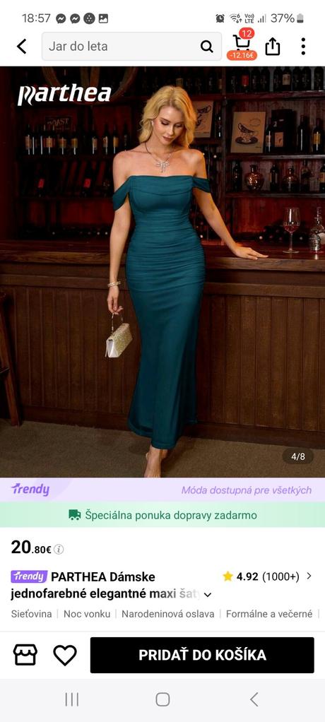 Petrolejové šaty, xs