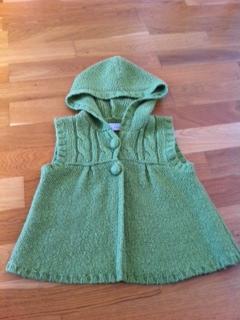 Pletená vestička s kapucňou, next,98