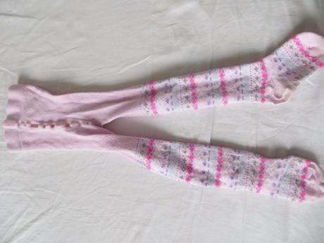 Ružové vzorované pančušky, f&f,86