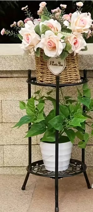 Štýlový kovový stojan na kvetiny 50 cm,