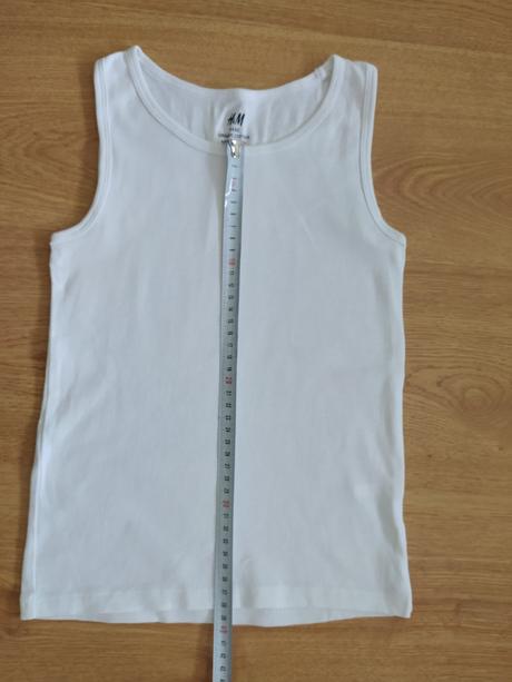 Biele tielko z organickej bavlny, h&m,122