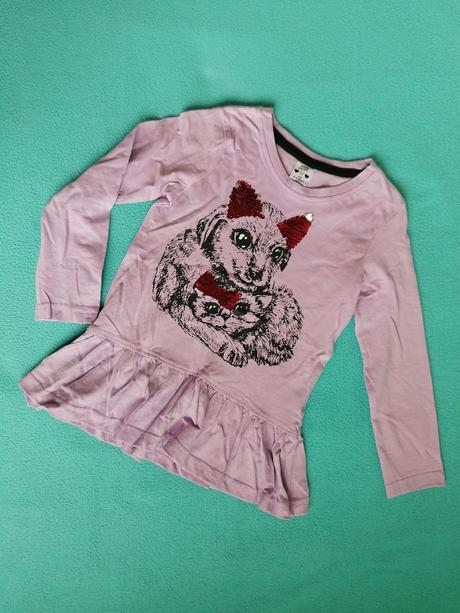 Šaty s psíkom a mačičkou veľ. 110, 110