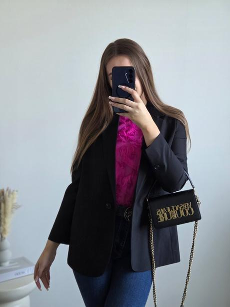 Čierne sako s, stradivarius,s