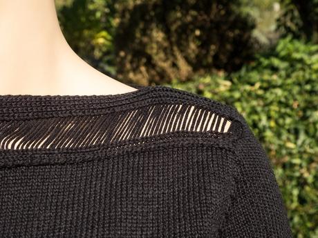 Taliansky čierny pulóver 36/38, m