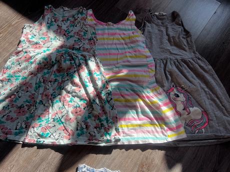 Šaty letné 3 ks, h&m,122