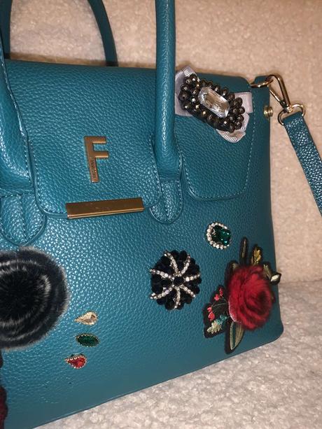 Smaragdova crossbody kabelka fracomina, fracomina