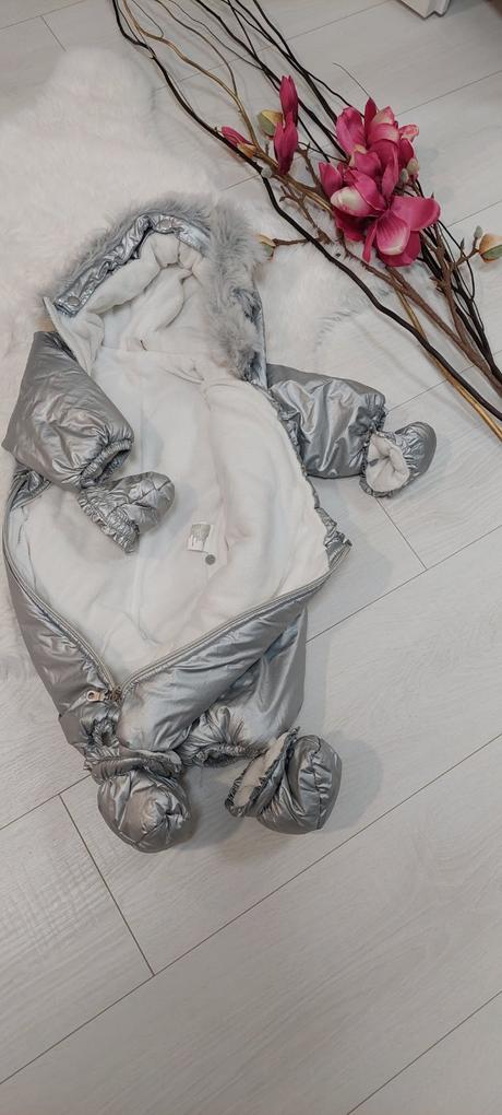 Overal strieborný- šedý, 