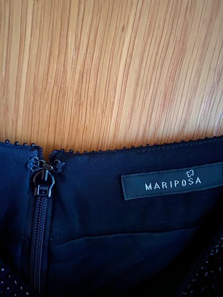 Elegantné čierne šaty talianskej zn. mariposa č.42, xl