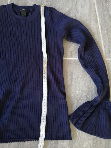 Tmavomodrý viskózový sveter lindex vs, lindex,s