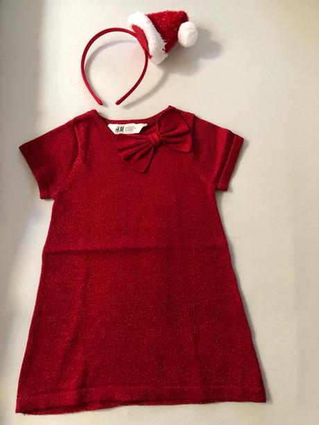 Vianočné šaty + čelenka, 92