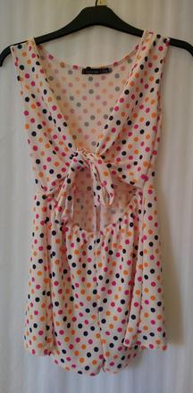 Dámsky elastický bodkovaný letný overal, boohoo, m