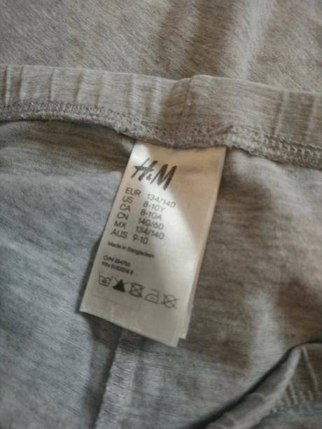 Dievčenské svetlo sivé legíny, h&m, 134-140 cm, h&m,140