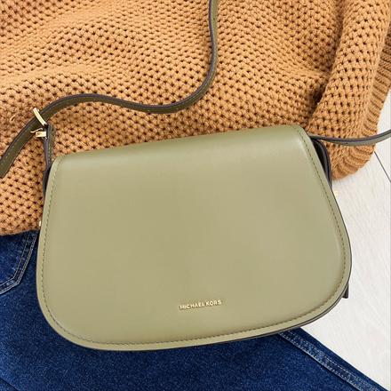Michael kors messenger crossbody large olivová, michael kors