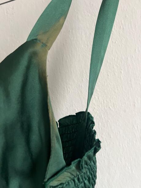 100 perc hodvab silk prekrasna zelena zelene talia, s