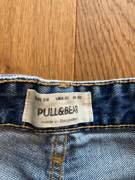 Baggy denim bermuda shorts, pull&bear,38