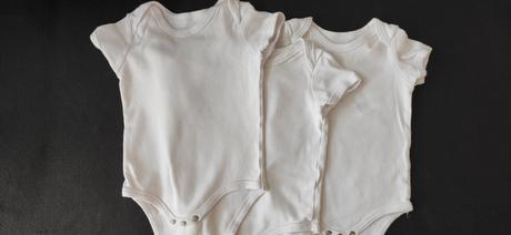 Dojčenské body biele - súprava 3 ks, 68