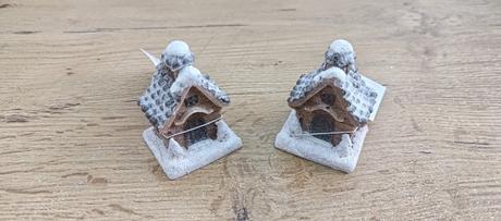 Domček - zimná hnedá- 36x48 mm, 