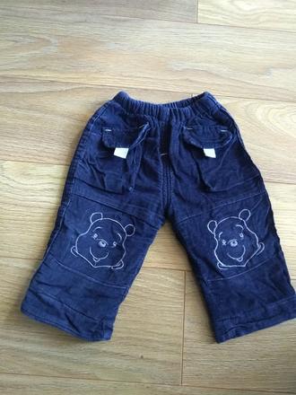 Teplé menzestrove podsite nohavice 74-80, 74