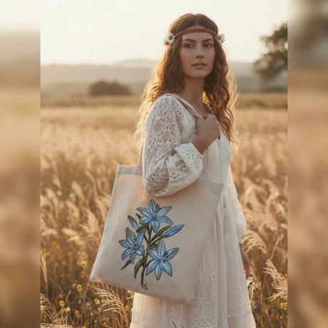 Plátené, ručne maľované tašky, 