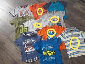 Tričká s krátkym rukávom(5ks)v.98-104, 104