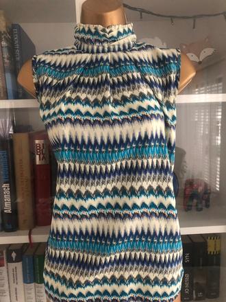 Farebný top bez rukavov, 36