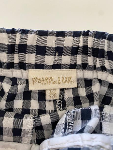 Kockovane kratasky 122/128, pompdelux,128