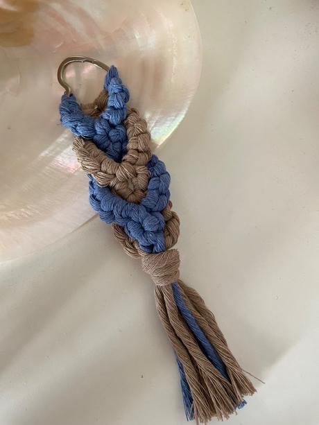 Handmade macramé charm, 