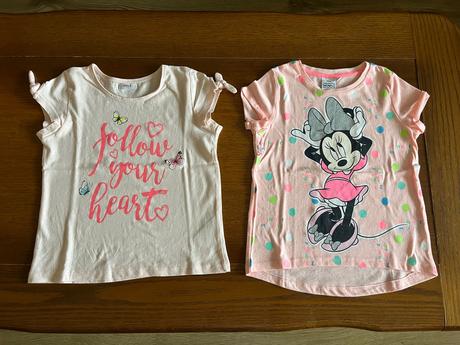 Tričká s minnie mouse a motýlikmi dvojbalenie, disney,110