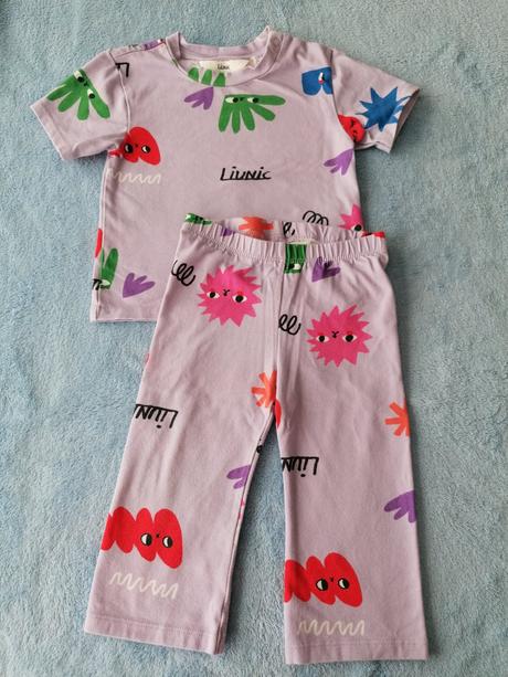 Fialový kompletik, h&m,80