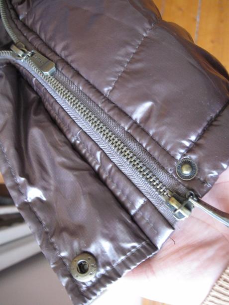 Zimná hnedá bunda "metalízovaná" , latino, l, l