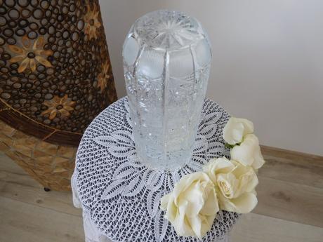 Vysoká ťažšia váza kryštálová-top top stav., 