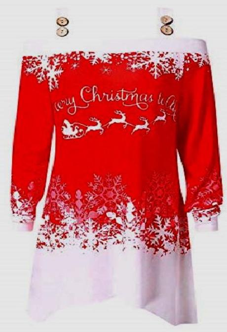 Vianočná červeno biela blúzka, xxl
