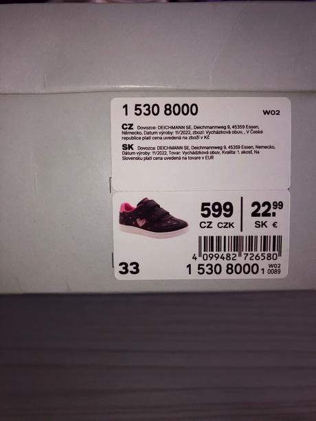 Tenisky 21cm, deichmann,33