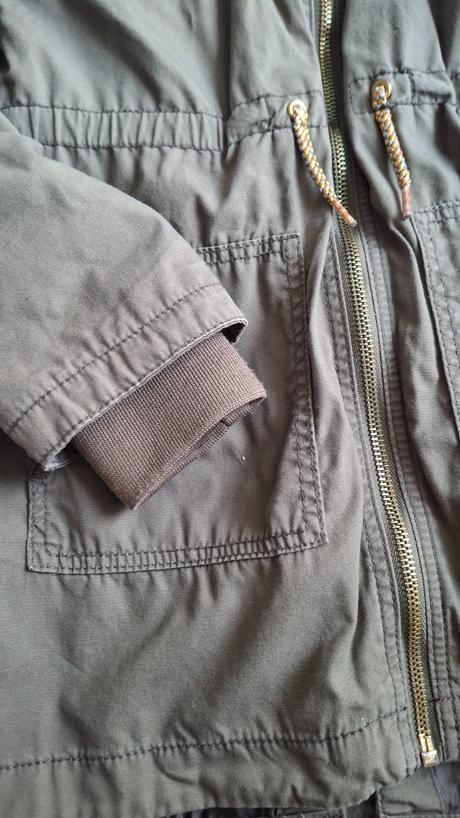 Khaki  jarná/jesenná bunda h&m s aplikáciou, h&m,128