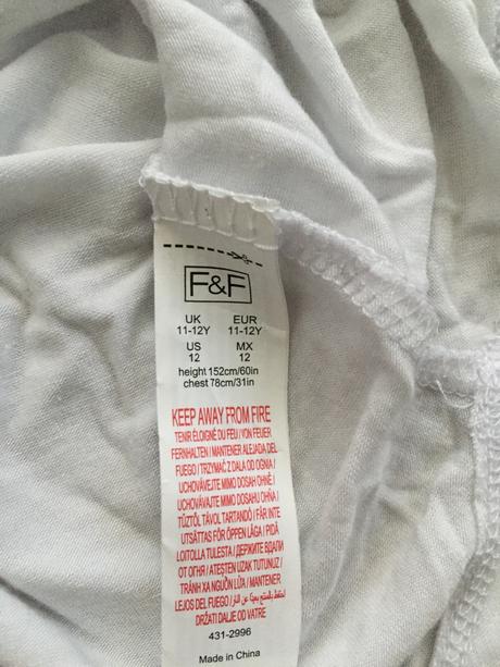 Predĺžené tricko zn. f&f (11/12 rokov, 152), f&f,152