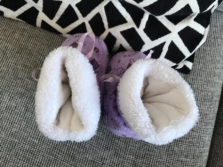 Zateplené papučky/topánočky, 0-3 mes, 17