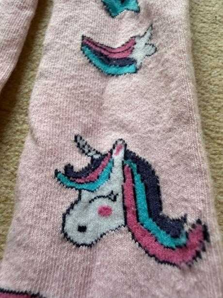 Hrubé zimné pančuchy jednorožec unicorn, 128