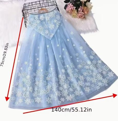 Plášť s kapucňou princezná elza popoluška ľadová,