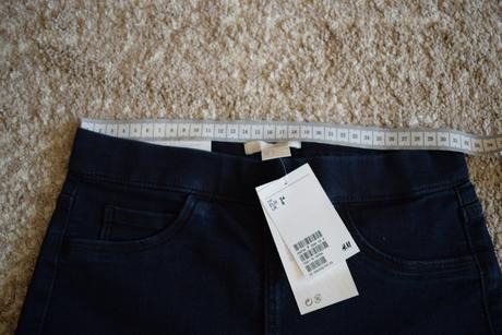 Nové elastické rifle skinny, h&m,34
