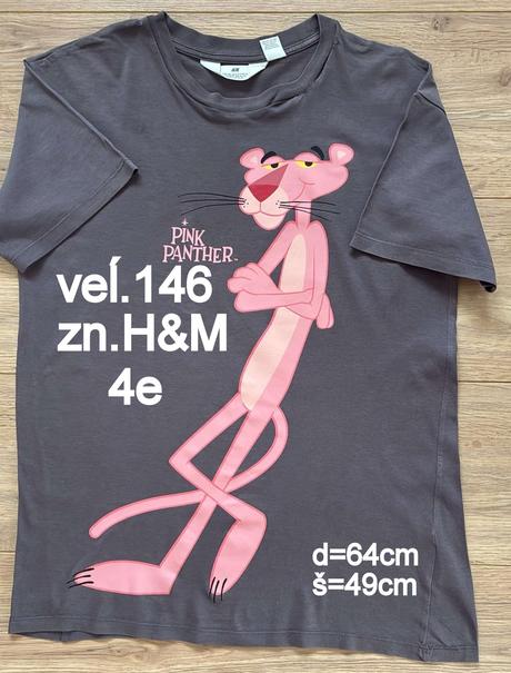 Dievčenské tričko predĺžené veĺ.146, zn.h&m, h&m,146