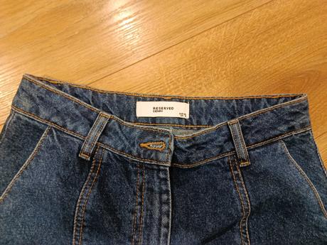 Rifľová sukňa midi, zn. reserved, veľ. 36, reserved,36