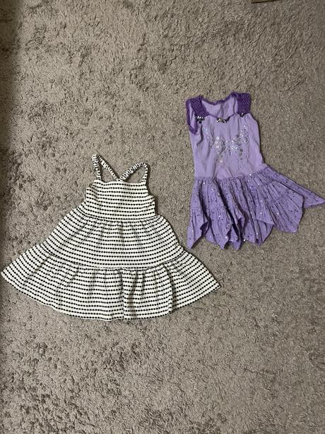 Šaty f&f - fialové a bielo-modré šaty  darujem, f&f,104