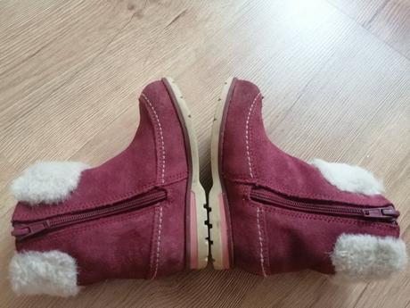 Bordové kožené čižmy, clarks,21