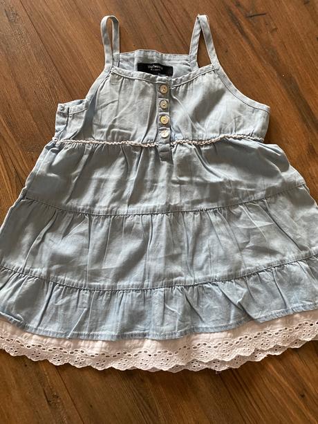 Dievčenské rifľové tričko s čipkou, 128