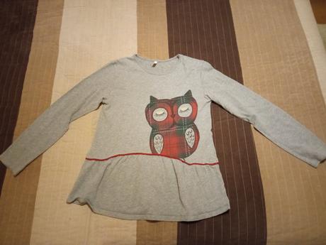 Tričko tunika sova, benetton,xs