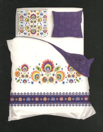 Bavlnené obliečky 200x220 folk 03 - skladom,bof-17, 